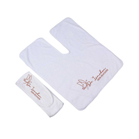 Serviettes d'esthéticienne pour soins du visage Enveloppement du visage Chiffon doux pour le visage avec design fendu Serviettes de spa pour le massage à la vapeur du visage a