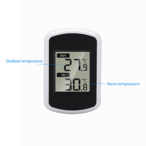 耐久性のあるプラスチック製ミニデジタルLCDワイヤレスセンサー温度計屋内および屋外433周波数 - Product Image 3
