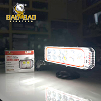 Feux auxiliaires LED BAOBAO 4 6 8 10 12 lentilles en aluminium avec puce 3570, blanc et jaune, pour moto et vélo