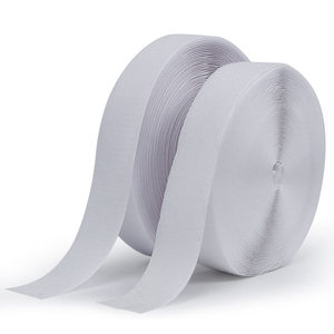 Ruban auto-adhésif élastique à crochets et boucles à coudre, en polyester/nylon, imperméable, écologique, forte adhérence, rouleau de 110 mm x 25 m pour - Product Image 2