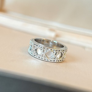 Thổ Nhĩ Kỳ Phong Cách Mạ Vàng Mô Hình Kim Cương 925 Sterling Bạc Đồ Trang Sức Istanbul Grand Bazaar Ban Nhạc Nhẫn - Product Image 6