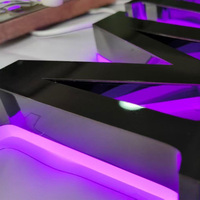 Letras de Canal LED Acrílicas Mini Personalizadas, Impermeables, Letrero con Logotipo Iluminado en 3D, Señalización para Tiendas, Publicidad Interior y Exterior