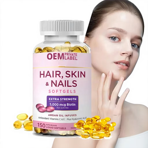 Cápsulas Blandas de Colágeno <span class=keywords><strong>y</strong></span> Biotina Halal OEM para <span class=keywords><strong>Cabello</strong></span>, Piel <span class=keywords><strong>y</strong></span> <span class=keywords><strong>Uñas</strong></span>, Suplemento Harb, Vitamina para <span class=keywords><strong>Cabello</strong></span>, <span class=keywords><strong>Uñas</strong></span> <span class=keywords><strong>y</strong></span> Piel, Cápsulas Blandas para Blanquear la Piel - Product Image 1