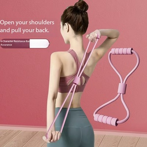 Ultima Novità: Banda Elastica a 8 Forme per Yoga <span class=keywords><strong>con</strong></span> Maniglie, Corda per Trazioni, Fasce Elastiche per Petto, <span class=keywords><strong>Braccia</strong></span> e Spalle, Attrezzatura per Allenamento Domestico - Product Image 2