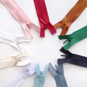Langsung Menjual Berbagai Cm 5 # Ritsleting Tak Terlihat Nilon Coil Zipper Berbagai Gaya Kosmetik Ritsleting Kantong Plastik