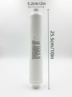 Filter Air Reverse Osmosis Enmetec Inline T33 Post Carbon 0.1 Mikron 400 GPD Sambungan Cepat Tenaga Kendaraan Rumah Tangga Hotel