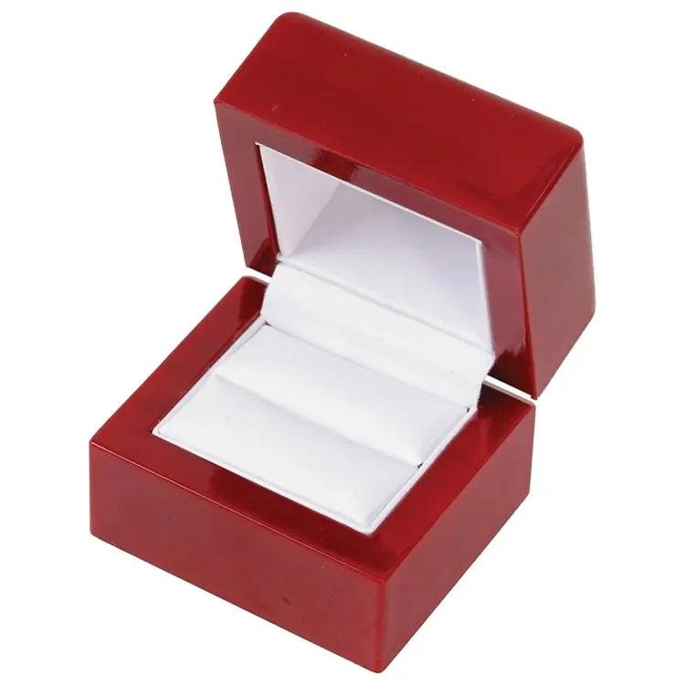 DS الفاخرة الجوز شعار مخصص يدوي المخملية خشبية هدية تغليف المجوهرات فارغة حلقة مربع