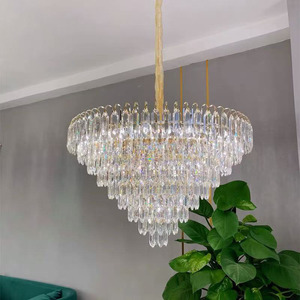 โคมไฟระย้าแก้วทรงกลม LED โคมไฟระย้าแก้วสำหรับวิลล่าร้านอาหาร - Product Image 5