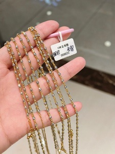 Logo Customized Chain Style Necklace 40+5cm 3.5g Mens Gold Pendants 18K Solid Gold Chain With Locket Jewelry