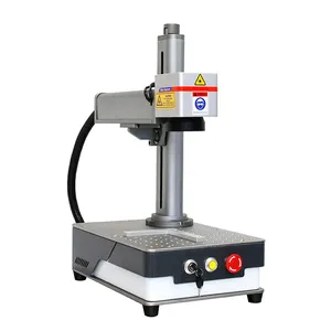 20w 30w manufacturer mini mopa fiber laser marking engraving cutting machine with rotary device for ring jewelry metal