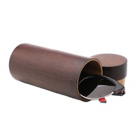 Étui à lunettes rectangulaire élégant en bambou, disponible en plusieurs couleurs, boîte de rangement compacte pour lunettes, en stock chez le fabricant