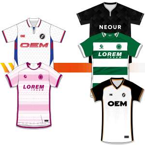 قميص رياضي رجالي بتصميم كرة القدم الكلاسيكي للشباب، قميص مشجعين قابل للتخصيص بالاسم والطباعة، تصنيع حسب الطلب من البوليستر - Product Image 1