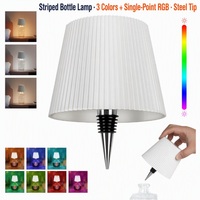 Lampe de table LED moderne rechargeable à commande tactile, design dôme, éclairage d'ambiance en forme de bouteille de vin pour restaurant et bar