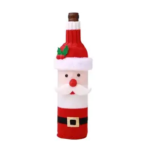 2022 Hot Sale Christmas gift drawstring bags Wine Bottle Covers Bags machine printing promotional gifts pull rope bag