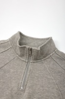 Haut à col à revers pour homme, nouvelle collection automne, style Old Money européen et américain, à manches longues, coupe ample, avec demi-fermeture éclair et capuche