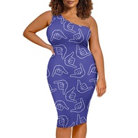 Robe moulante élégante et sexy pour femme, style hawaïen, imprimé lei, épaules dénudées, personnalisable sur demande, directement de l'usine