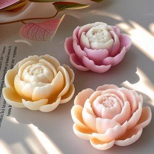 J5281/2/3 3Styles 3D Peony Flower Silicone Mold for Candle Making Diy Aromatherapy Candle Moulds for Gifts Livingroom Decor - Product Image 4
