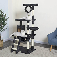 Tour d'arbre à chat de luxe 90-59 pouces, maison à étages, poste à gratter en Sisal, maison pour activités chats
