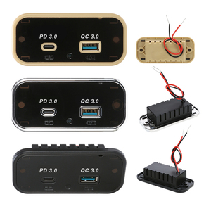 Tùy chỉnh 3 cổng <span class=keywords><strong>USB</strong></span> DC 12V 24V bảng điều khiển gắn kết ổ cắm điện ổ cắm 2 <span class=keywords><strong>USB</strong></span>-A 3.1A PD <span class=keywords><strong>USB</strong></span> C Cổng cho Train campervan ghế xe buýt - Product Image 4