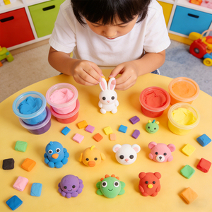 ดินน้ำมันสำหรับเด็ก ชุดทำสไลม์นุ่มพิเศษ น้ำหนักเบา ของเล่น DIY วัสดุสำหรับทำขนม ดินปั้น ดินเหนียวแห้งเร็ว - Product Image 2