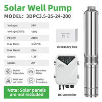 Pompe à eau submersible solaire haute pression pour puits profond, moteur CC sans balais pour l'irrigation hors réseau en zone rurale