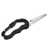 Mousqueton en Alliage d'aluminium en Multifonctionnel Randonnée Boucle avec Couteau Pliable et Tournevis