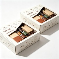 Coffret Cadeau de Café Biodégradable en Gros avec Fenêtre, Boîte de Sachets de Café de Haute Qualité, Emballage Premium pour Café avec Encre de Soja