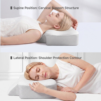 Oreiller ergonomique à contour cervical, en mousse à mémoire de forme élastique et douce, oreiller corporel pour le sommeil, oreiller de lit, oreiller pour couple