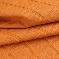 Cuir synthétique PVC gaufré 1,1 mm avec envers en velours, extensible, imperméable et résistant à l'abrasion pour sièges de voiture et meubles de maison