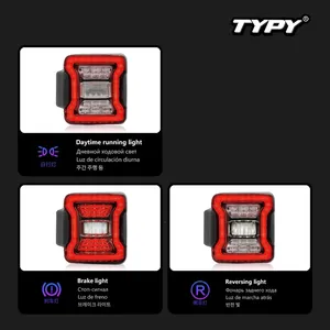 ไฟท้ายรถยนต์ TYPY สำหรับ Jeep Wrangler JK ปี 2007-2024 ไฟหน้าโปรเจคเตอร์ LED ไฟวิ่งกลางวัน อุปกรณ์ตกแต่งรถยนต์ - Product Image 3