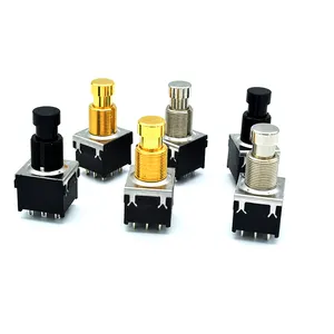 Factory Sales 17mm 9Pin 3PDT/DPDT/SPDT Metal shaft latching and momentary guitar effects pedal Foot Switch