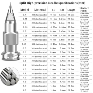 Thép không gỉ chia chính xác kim Mẹo luer khóa kim ống keo pha chế kim - Product Image 4
