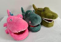 Pantoufles en peluche pour enfants, super douces, de haute qualité, personnalisées, motif crocodile, dessin animé, hiver, mignonnes, confortables, cadeau de Noël