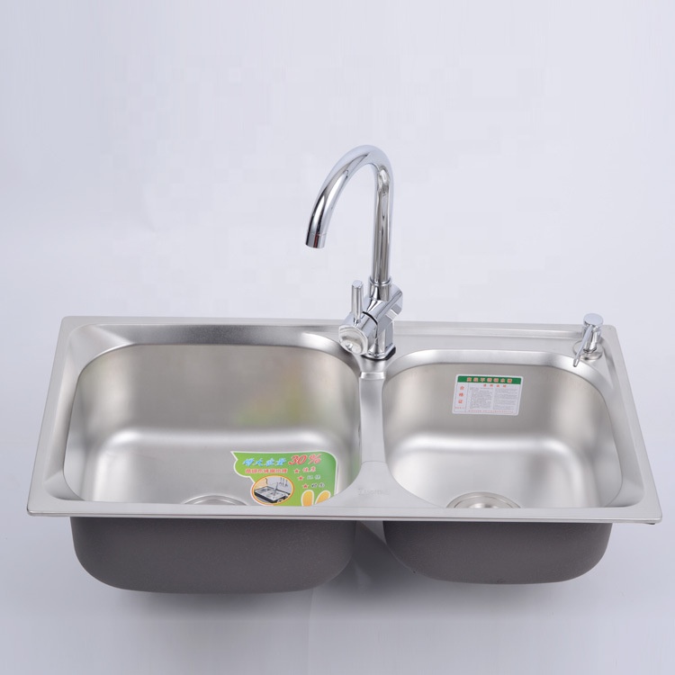 SUS304 из нержавеющей стали с двумя чашами-самое интересное для мойки из нержавеющей стали