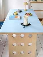 Bureau de direction contemporain design, table de conférence minimaliste en bois massif, table à manger en bouleau pour salon, durable