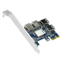Adaptateur Port Riser pour carte PCIE, convertisseur 1 à 4 fentes, USB 3.0, pour extension de carte, PCI-E Express, 1x à 16x