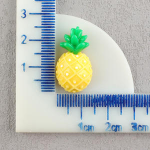 كابوشون راتنجي مسطح بتصميم فواكه لطيفة (أناناس، رقائق الموز، برتقال) للحرف اليدوية، الأكثر مبيعًا - Product Image 2