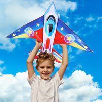 Cerf-volant avion de chasse pour enfants et adultes, grand cerf-volant facile à piloter pour la plage et les activités en plein air au parc