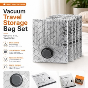 Bolsa <span class=keywords><strong>de</strong></span> Compresión <span class=keywords><strong>al</strong></span> Vacío para Viajes Internacionales, Material PA+PE, Almacenamiento con Eliminación <span class=keywords><strong>de</strong></span> Aire para Mantas, <span class=keywords><strong>Ropa</strong></span>, Hogar y Viajes - Product Image 6