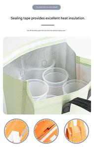 Disposable Non-Woven Fabric Catering Milk Tea Coffee Hot and Cold Insulated Aluminum Foil Takeout <b>Packaging</b> <b>Bag</b> - Product Image 3