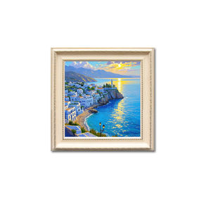 Style européen vestibule Art décor peinture salon salle à manger fond mur rétro côte méditerranéenne peintures murales - Product Image 5