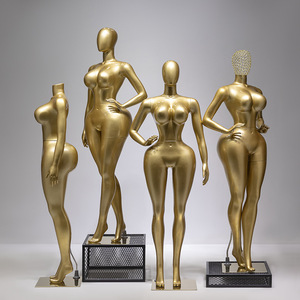 Maniquíes Femeninos Curvos <span class=keywords><strong>de</strong></span> Talla Grande en Color Negro y Dorado para Exhibición <span class=keywords><strong>de</strong></span> <span class=keywords><strong>Ropa</strong></span> en Boutiques, Modelos BBL para Sujetadores Grandes - Product Image 6
