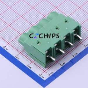 DB910-7.62-4P-GN-P Screw Terminal Block Through hole Component (THT),P=7.62mm Connector 1x4P 7.62mm Green Through Hole - Product Image 2