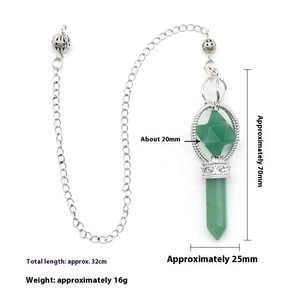 Gran Hexagonal satélite colgante amatista Caba estrella cetro espíritu Natural blanco piedra preciosa tallada péndulo Caba Pilar - Product Image 5