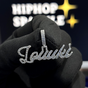 Pendentif personnalisé Louuki avec nom, collier avec inscription personnalisée, bijoux personnalisés pour hommes et femmes - Product Image 3