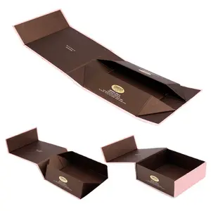 Luxury Clothing T Shirt Box Lip Gloss Makeup Set Packaging with Magnetic Flap Clamshell Box Handmade Rigid Boxes OEM Paperboard