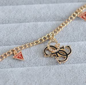 <span class=keywords><strong>Pulsera</strong></span> de Cadena con Logotipo <span class=keywords><strong>Guess</strong></span>, Chapada en Oro de 18K con Diamantes, Marca de Lujo para Mujer - Product Image 6