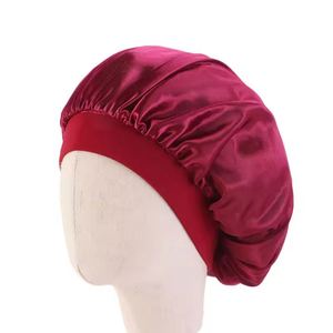 Bonnets en satin personnalisables pour femmes, doux, respirants, élastiques, larges, pour toutes les saisons, pour dormir ou pour les soirées, vente en gros - Product Image 3