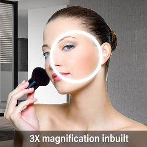 Cermin Pintar LED Modern Persegi Panjang BATHNOLOGY dengan Sakelar Sentuh, Cermin Pembesar untuk Kamar Mandi di Rumah atau Salon, untuk Rias di Hotel - Product Image 4