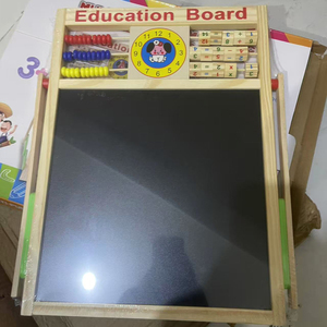 Tableau d'apprentissage éducatif <span class=keywords><strong>en</strong></span> <span class=keywords><strong>bois</strong></span> CPC ASTM avec abaque et tableau noir <span class=keywords><strong>pour</strong></span> bébé (arabe, anglais, russe) - Product Image 6